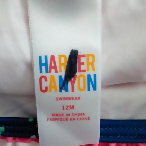 Harper Canyon Ruffle Rashguard Swimsuit Set 12M - Picture 2 of 8